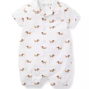 Baby Hot Dog Poplin Romper NWT Janie and Jack 12-18mo